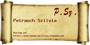 Petrasch Szilvia névjegykártya